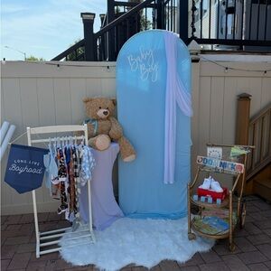 Baby Boy Blue Backdrop-only the slip-you need your own stand!